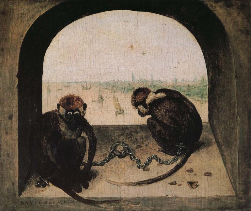 Pieter Bruegel 2 monkeys Germany oil painting art